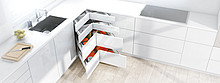 Szuflady Szuflada Tandembox NAROŻNA Wys.M=83mm Dł.65cm 65kg SZARA SPACE - Blum