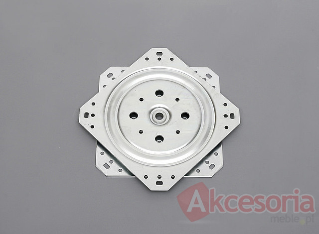 Obrotnica Półki 155 x 155 mm Metal Ocynk Biały