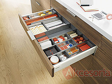 Tandembox Plus Wys.M=83mm Głęb.65cm 50kg SZARA Z Hamulcem Blum - Blum