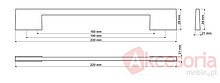 Uchwyt ZnAl UN71 rozstaw 96- 128 mm Chrom satynowy(W) - Gamet