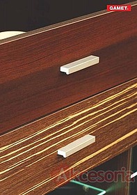 Uchwyt Aluminiowy UA02 128 mm efekt Stali Sczotkowanej - Gamet