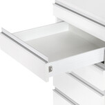 Szuflada frontowa Metal Box 27 cm / 8.6 cm - biały / częściowy wysuw   Zestaw boków i prowadnic Metal Box w kolorze białym. Produkowany do 6 długości...