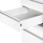 Szuflada frontowa Metal Box 40 cm / 11.8 cm - biały / częściowy wysuw   Zestaw boków i prowadnic Metal Box w kolorze białym. Produkowany do 6 długości...