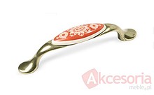 Uchwyt UP19 Mosiądz antyczny, Porcelana MLK-13 Rozstaw 96mm - Gamet