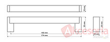 Reling RE18 ZnAl Stal Nikiel Szczotkowany Rozstaw 128 mm - Gamet