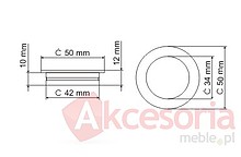 Uchwyt Wpuszczany ZnAl MD01 chrom satynowy - Gamet