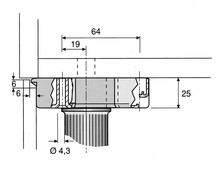 Nóżka A0683 360 Udźwig 380kg Wys. 5cm Z Regulacją Czarna Wurth - Würth