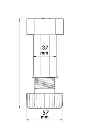 Systemy cokołowe Nóżka z regulacją Wurth A1683360 - czarny / udźwig 250 kg / wys. 10 cm - Würth