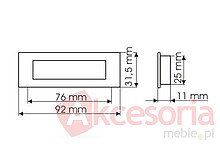 Uchwyt ZnAl MD13 Rozstaw 76 mm nikiel satynowy - Gamet