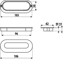 Uchwyt MD12 - nikiel satynowy / rozstaw 96 mm - Gamet