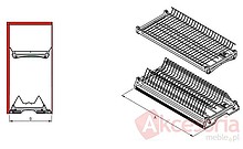 Ociekarka STANDARD3 Do Szafki 90cm 2-poziom. CHROM - Rejs