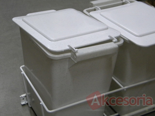 Kosz Na Śmieci Podwójny 2x 12l Tworzywo Sztuczne Marmur