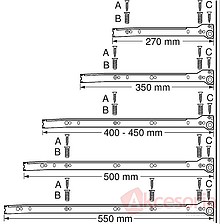 Szuflada METABOX 320N Z Hamulcem h=54mm 55cm Kremowa Wysuw 75% - Blum