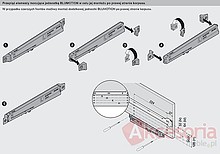 Szuflada METABOX 320N Z Hamulcem h=54mm 55cm Kremowa Wysuw 75% - Blum