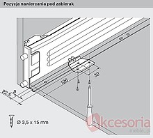Szuflada METABOX 320N Z Hamulcem h=54mm 55cm Kremowa Wysuw 75% - Blum