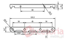 Zaczep do łóżka lewy metal ocynk biały - Rejs