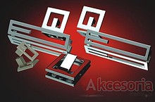 Uchwyt ZnAl US15 128 mm czarny nikiel polerowany(W) - Gamet