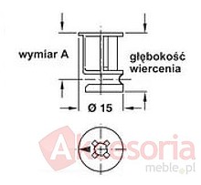 Złączki montażowe Złączka MINIFIX 15 bez kołnierza / płyta od 23 mm - Häfele