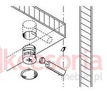 Złączki montażowe Trzpień łączący MINIFIX S200 - stal surowa / otwór 5 mm / wiercenie 34 mm - Häfele