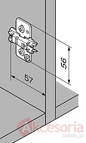 Prowadniki CLIP 174H7130EXPANDO H=3mm Regul. Mimośrod. Op.=50szt - Blum