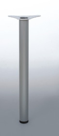 Noga meblowa fi60 H710mm metal nikiel/satyna - IMPORT