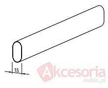 Drążek Profilowany  Metal Ocynk Jasny 100 cm - Rejs
