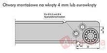 Prowadnica STALOWA ROLKA AF080 100cm 100kg 75%wysuw Ocynk Wurth - Würth
