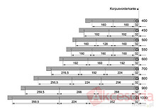 Prowadnica STALOWA ROLKA AF080 100cm 100kg 75%wysuw Ocynk Wurth - Würth