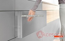 Tandembox ANTARO Wys.D=M+1Reling Głęb.50cm 50kg SZARA TIP-ON - Blum
