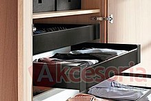 Szuflady Tandembox ANTARO M=83mm 45cm Wewnętrzna CZARNA 30kg Z Hamulcem - Blum