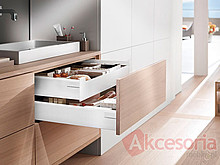 Szuflady Tandembox ANTARO M=83mm 45cm Wewnętrzna CZARNA 30kg Z Hamulcem - Blum