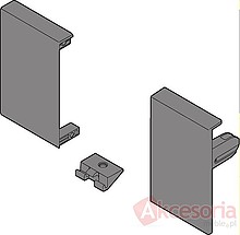 Szuflady Tandembox ANTARO M=83mm 45cm Wewnętrzna CZARNA 30kg Z Hamulcem - Blum