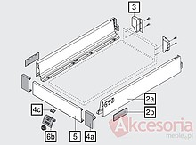 Szuflady Tandembox ANTARO M=83mm 45cm Wewnętrzna CZARNA 30kg Z Hamulcem - Blum