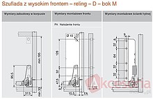 Szuflady BOXSIDE Metalowy Z37A BIAŁY Do ANTARO o Dł.45cm Wys.D 1SZT - Blum