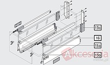 Szuflady BOXSIDE Metal Z37A BIAŁY Do ANTARO Dł.45cm Wys.D 2szt+Mocowanie - Blum