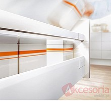 Szuflady Tandembox ANTARO Wys.D=M+1Reling Dł.45cm/Szer.40cm SZARA Hamulec - Blum