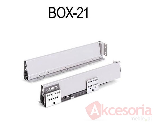 Szuflada Gamet Box  Wys=100mm Prowadnice 35cm SZARA