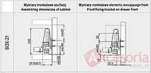 Szuflada Gamet Box  Wys=100mm Prowadnice 50cm SZARA - Gamet