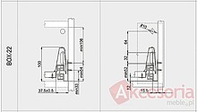 Szuflada Gamet Box Wys=154mm Gł.45cm +1reling SZARA - Gamet