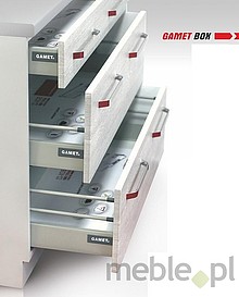 Szuflada Gamet Box Wys=154mm Gł.45cm +1reling SZARA - Gamet