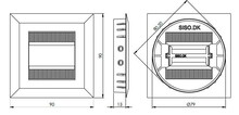Mediaporty i przepusty kablowe Przepust kablowy Siso RECTA - aluminium / fi 80 mm  - Siso
