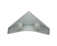 Końcówka listwy przyblatowej  tworzywo aluminium satyna 611 - IMPORT