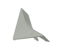 Końcówka listwy przyblatowej  tworzywo aluminium satyna 611 - IMPORT