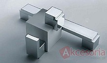 Uchwyt Aluminiowy US48 Biały połysk z przetarc. Rozst. 480mm(W) - Gamet