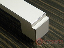 Uchwyt Aluminiowy US48 Biały połysk z przetarc. Rozst. 480mm(W) - Gamet