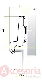 Zawiasy Zawias do drzwi wpuszczanych FGV 110st wyg.15 metal nikiel - FGV