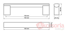 Uchwyt UA55 rozstaw 160 mm nikiel szczotkowany - Gamet