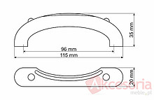 Uchwyt dziecięcy DU05 HAPPY FROG pomarańczowy rozstaw 96mm(W) - Gamet
