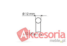 Reling RE81 ZnAl Stal Nikiel Szczotkowany Rozstaw 288 mm - Gamet