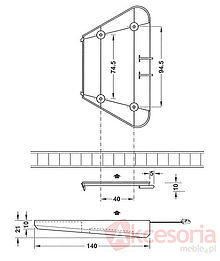 Zestaw 3 Opraw Podszafkowych LED 24V 3003 Biały Ciepły - Häfele